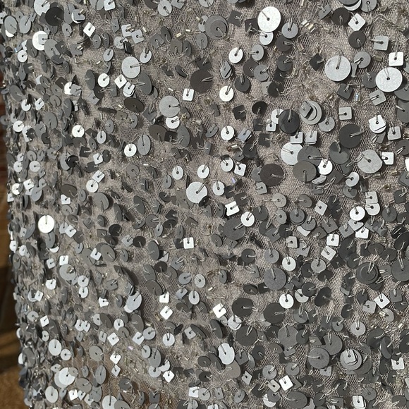 Aidan Mattox silver sequin cocktail dress - Picture 7 of 10